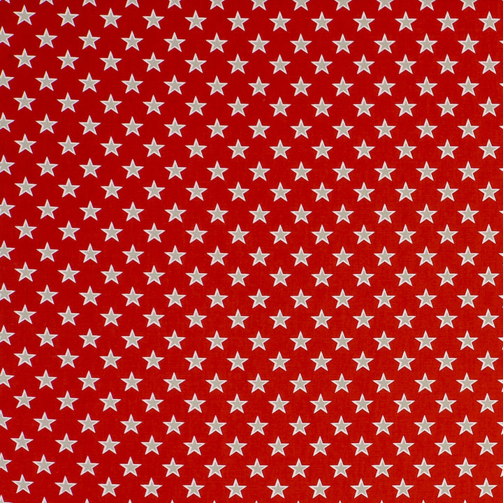 Shooting Stars Stars Red by Clarke And Clarke Fabric CLARKE & CLARKE GARDEN PARTY COTTON - 100% United Kingdom MEDIUM Horizontal: - and Vertical: - 55.125 - Fabric Carolina -