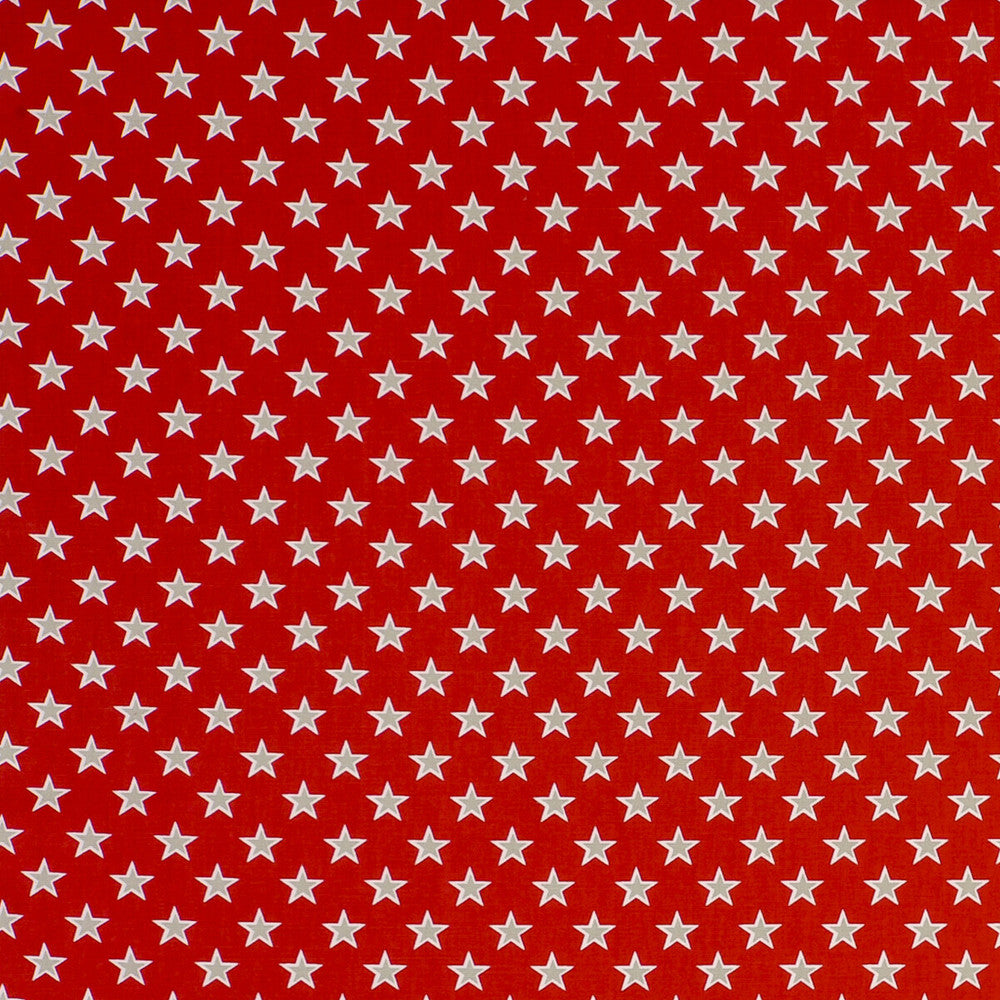 Shooting Stars Stars Red by Clarke And Clarke Fabric CLARKE & CLARKE GARDEN PARTY COTTON - 100% United Kingdom MEDIUM Horizontal: and Vertical: 55.125 - Fabric Carolina -