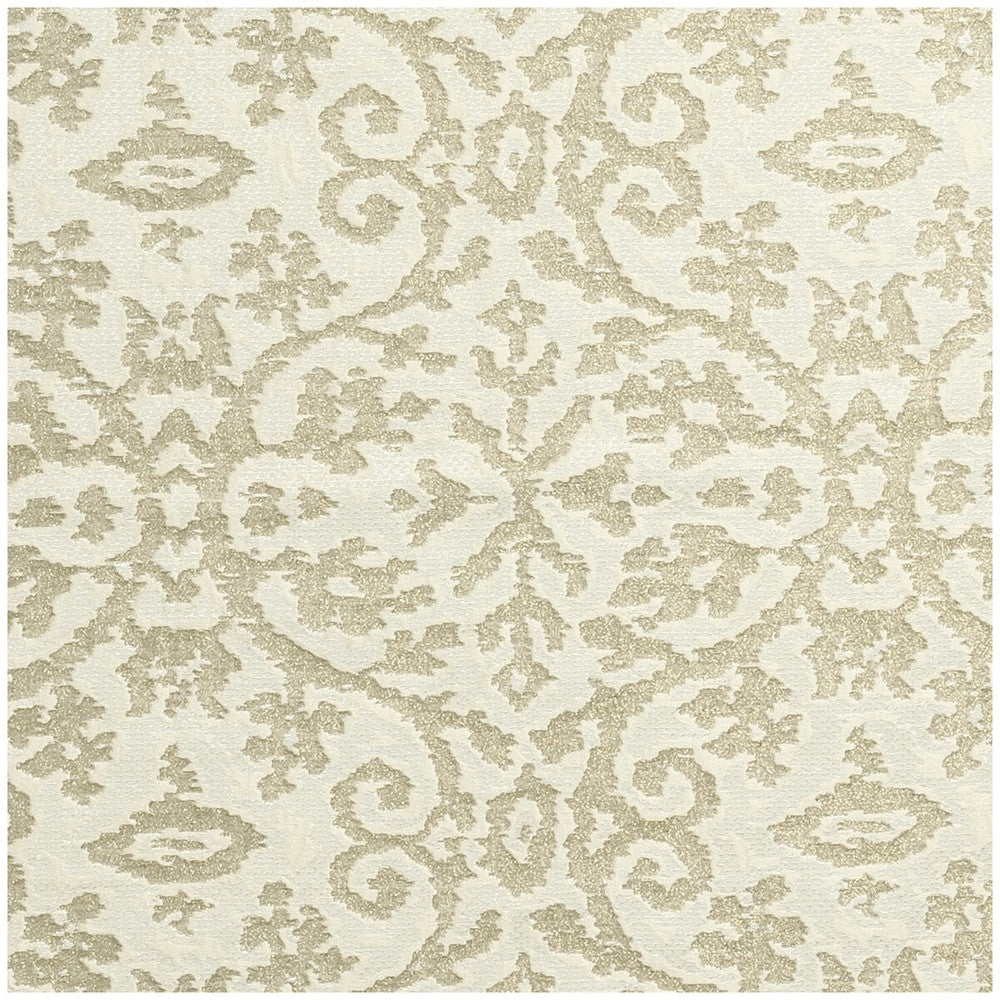 Imperiale Ivory by Clarke And Clarke Fabric CLARKE & CLARKE IMPERIALE NYLON - 35%;VISCOSE - 28%;LINEN - 26%;METAL - 11% India MEDIUM Horizontal: 9.45 and Vertical: 9.65 57 - Fabric Carolina -