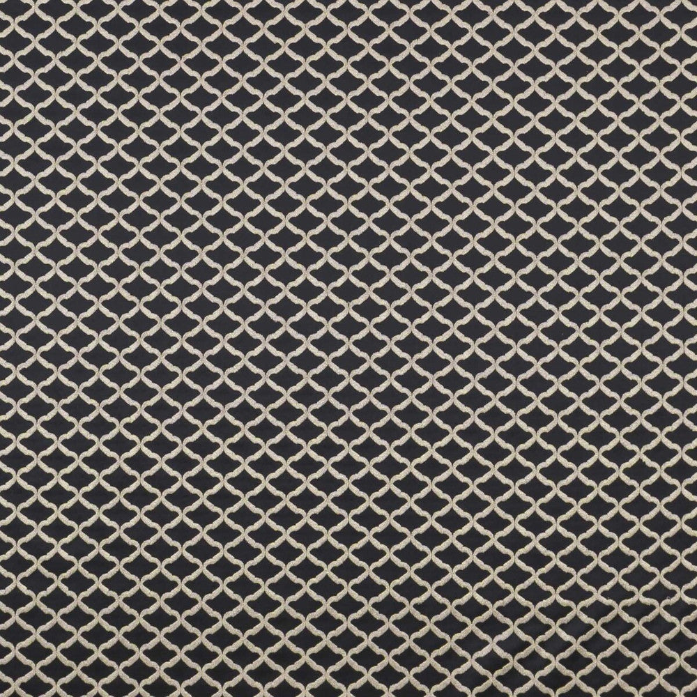 Reggio Ebony by Clarke And Clarke Designer Fabric CLARKE & CLARKE IMPERIALE India Horizontal: 1.46 and Vertical: 1.26 55 - Swanky Fabrics -