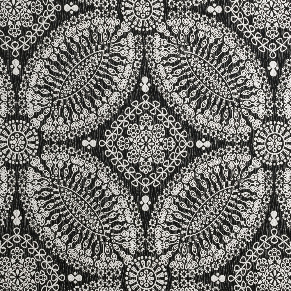 Bw1007 Black/White by Clarke And Clarke Fabric CLARKE & CLARKE BLACK + WHITE COTTON - 72%;POLYESTER - 28% India MEDIUM Horizontal: 18.31 and Vertical: 19.17 55 - Fabric Carolina -