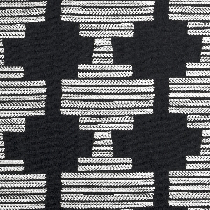 Bw1010 Black/White by Clarke And Clarke Designer Fabric CLARKE & CLARKE BLACK + WHITE COTTON - 25%;LINEN - 25%;POLYESTER - 25%;VISCOSE - 25% India Horizontal: 10.625 and Vertical: 9 55 - Swanky Fabrics -