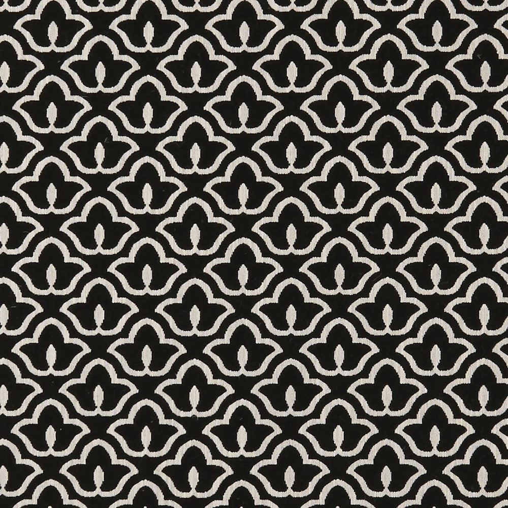 Bw1014 Black/White by Clarke And Clarke Fabric CLARKE & CLARKE BLACK + WHITE VISCOSE - 88%;LINEN - 9%;NYLON - 3% Morocco MEDIUM Horizontal: 2.625 and Vertical: 2.25 55 - Fabric Carolina -