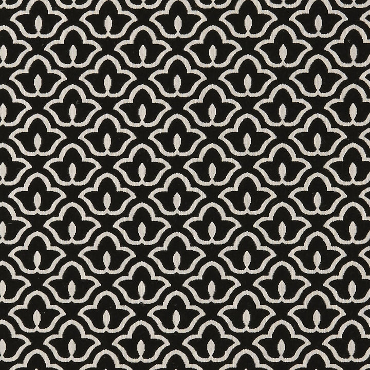 Bw1014 Black/White by Clarke And Clarke Fabric CLARKE & CLARKE BLACK + WHITE VISCOSE - 88%;LINEN - 9%;NYLON - 3% Morocco MEDIUM Horizontal: 2.625 and Vertical: 2.25 55 - Fabric Carolina -