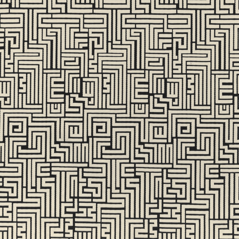 Bw1016 Black/White by Clarke And Clarke Fabric CLARKE & CLARKE BLACK + WHITE VISCOSE - 70%;COTTON - 30% Morocco MEDIUM Horizontal: 6.875 and Vertical: 25 55 - Fabric Carolina -