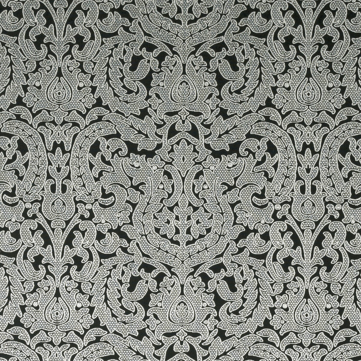 Bw1020 Black/White by Clarke And Clarke Fabric CLARKE & CLARKE BLACK + WHITE VISCOSE - 88%;LINEN - 9%;NYLON - 3% Morocco HEAVY Horizontal: 13.75 and Vertical: 11.625 55 - Fabric Carolina -
