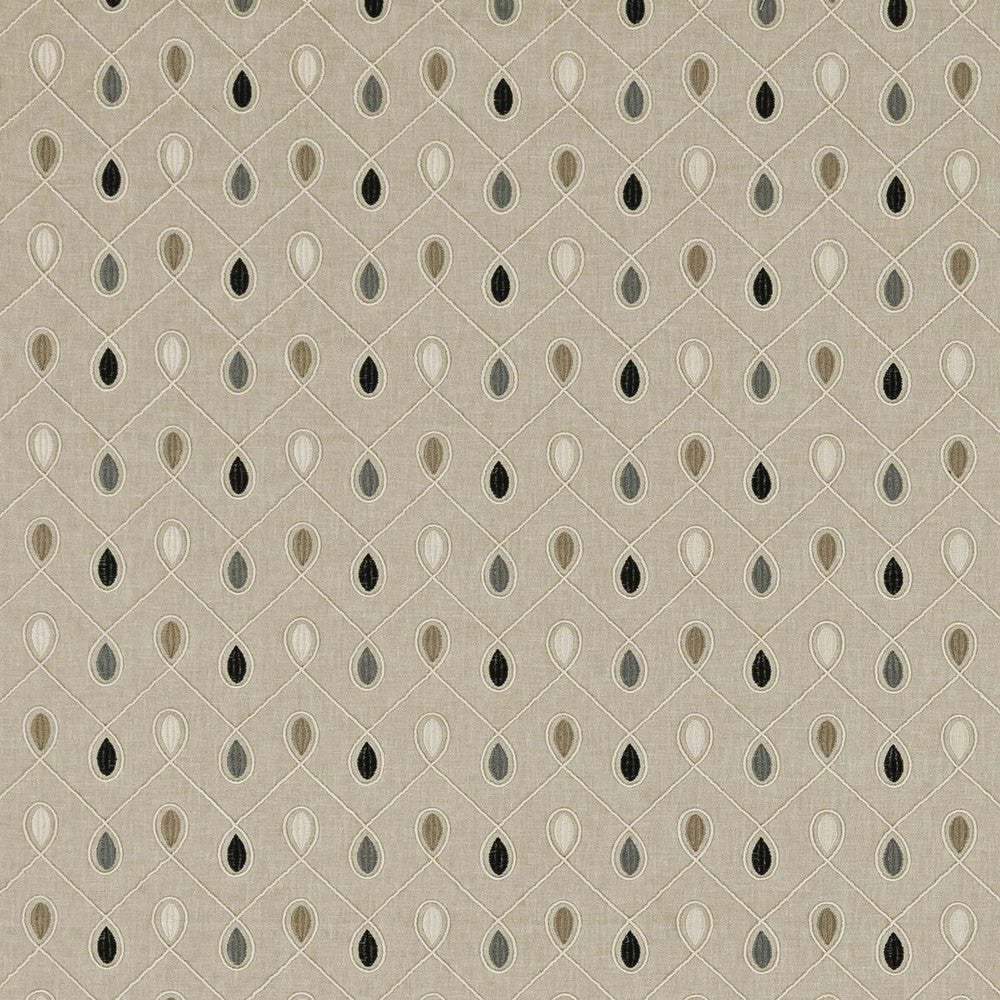 Healey Charcoal by Clarke And Clarke Fabric CLARKE & CLARKE RICHMOND POLYESTER - 52%;COTTON - 48% India - Horizontal: 6.3 and Vertical: 4.53 54 - Fabric Carolina -