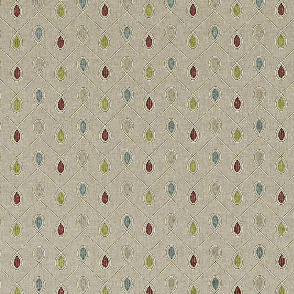 Healey Raspberry/Duckegg by Clarke And Clarke Fabric CLARKE & CLARKE RICHMOND POLYESTER - 52%;COTTON - 48% India - Horizontal: 6.3 and Vertical: 4.53 54 - Fabric Carolina -