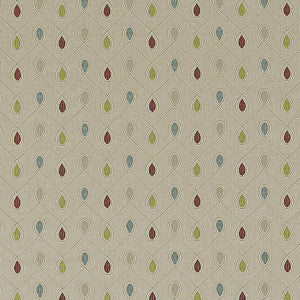 Healey Raspberry/Duckegg by Clarke And Clarke Fabric