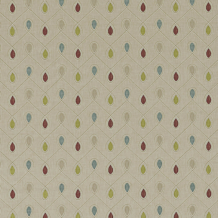 Healey Raspberry/Duckegg by Clarke And Clarke Fabric CLARKE & CLARKE RICHMOND POLYESTER - 52%;COTTON - 48% India Horizontal: 6.3 and Vertical: 4.53 54 - Fabric Carolina -