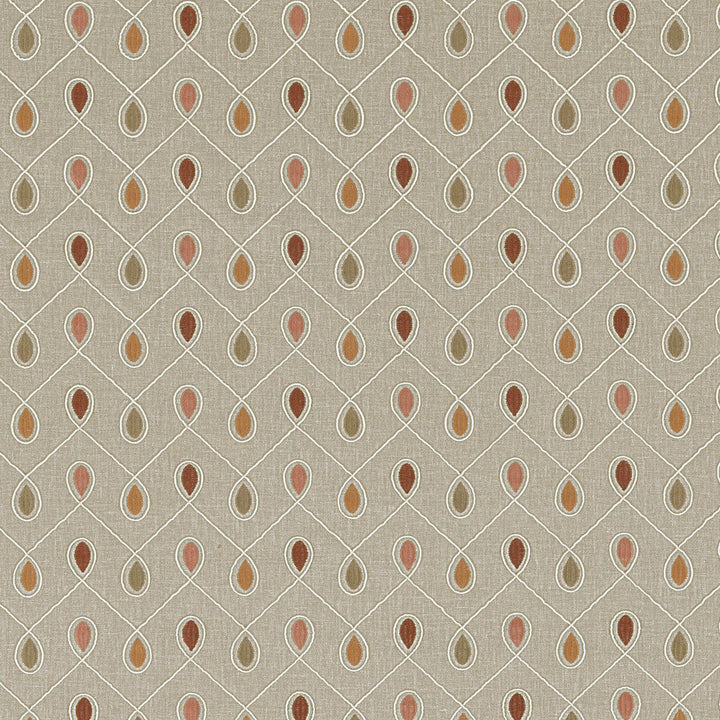 Healey Spice by Clarke And Clarke Designer Fabric CLARKE & CLARKE RICHMOND POLYESTER - 52%;COTTON - 48% India - Horizontal: 6.3 and Vertical: 4.53 54 - Swanky Fabrics -