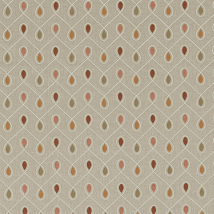 Healey Spice by Clarke And Clarke Fabric CLARKE & CLARKE RICHMOND POLYESTER - 52%;COTTON - 48% India Horizontal: 6.3 and Vertical: 4.53 54 - Fabric Carolina -