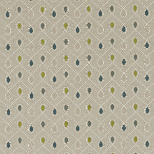 Healey Teal/Acacia by Clarke And Clarke Fabric