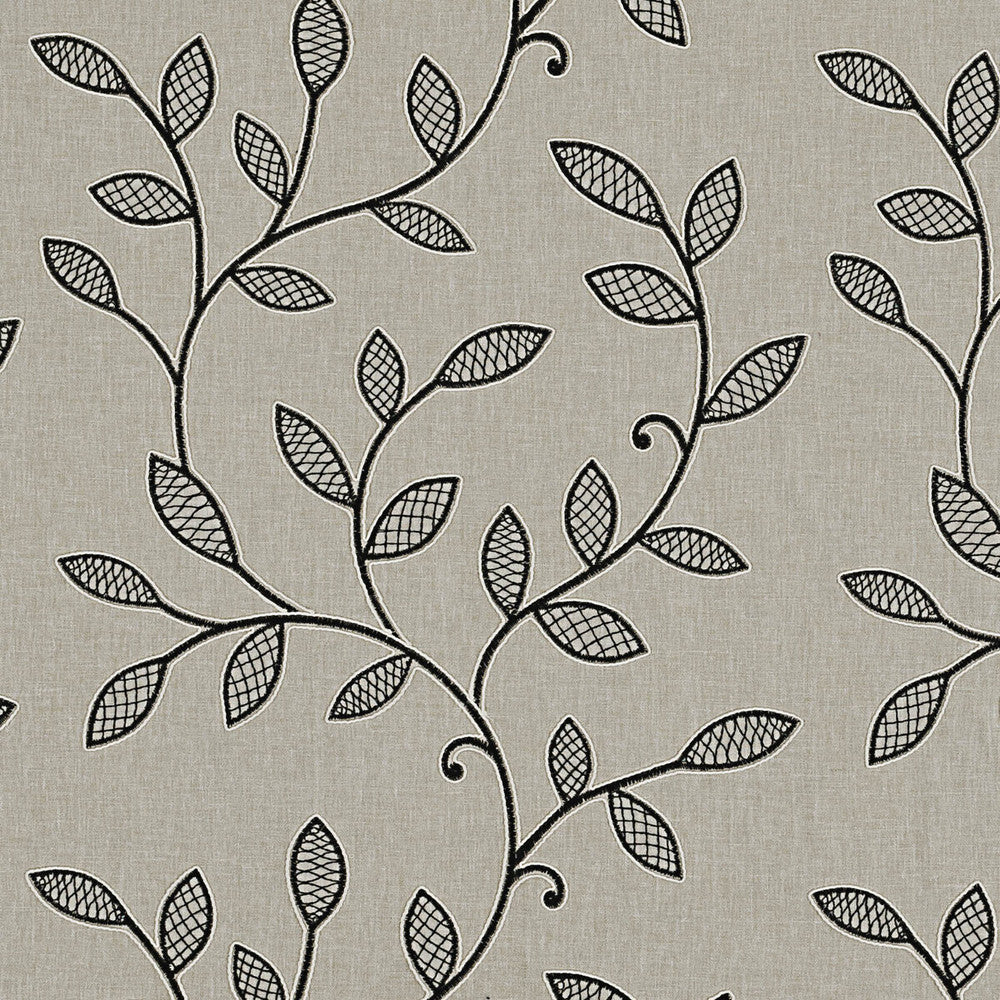 Hetton Charcoal by Clarke And Clarke Designer Fabric CLARKE & CLARKE RICHMOND POLYESTER - 52%;COTTON - 48% India Horizontal: 16.93 and Vertical: 18.35 54 - Swanky Fabrics -