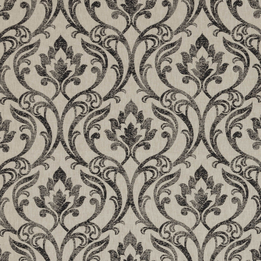 Leyburn Charcoal by Clarke And Clarke Fabric CLARKE & CLARKE RICHMOND POLYESTER - 58%;COTTON - 21%;VISCOSE - 21% India MEDIUM Horizontal: 13.46 and Vertical: 12.48 54 - Fabric Carolina -