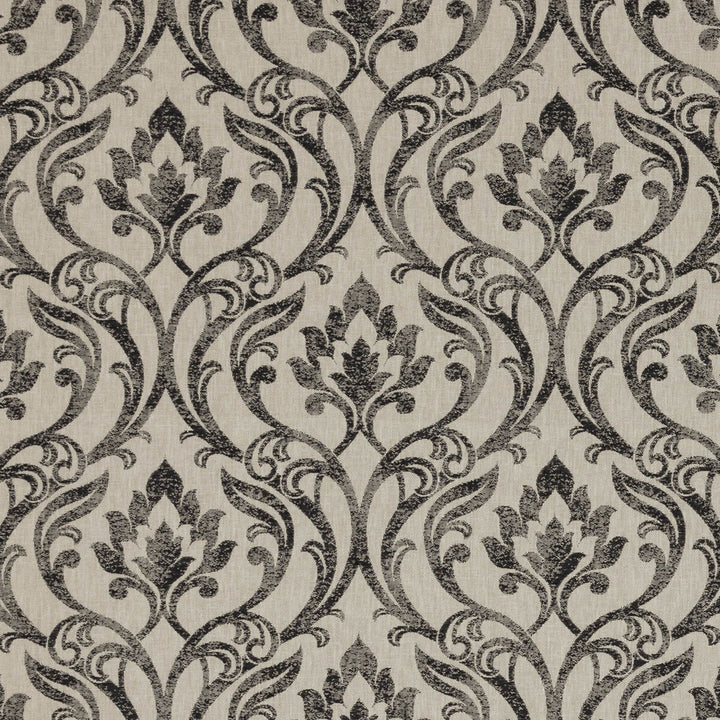 Leyburn Charcoal by Clarke And Clarke Fabric CLARKE & CLARKE RICHMOND POLYESTER - 58%;COTTON - 21%;VISCOSE - 21% India MEDIUM Horizontal: 13.46 and Vertical: 12.48 54 - Fabric Carolina -