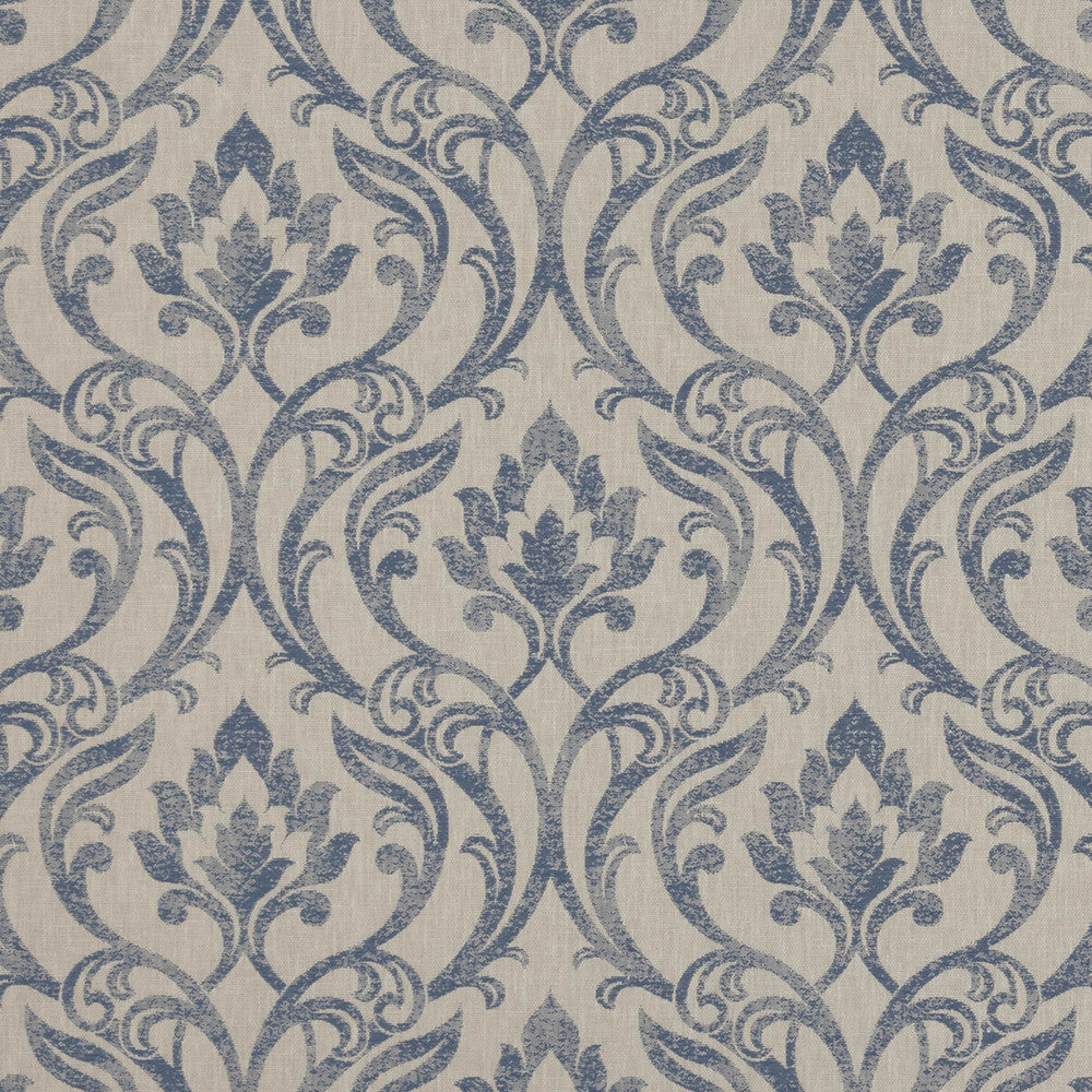Leyburn Denim by Clarke And Clarke Fabric CLARKE & CLARKE RICHMOND POLYESTER - 58%;COTTON - 21%;VISCOSE - 21% India MEDIUM Horizontal: 13.46 and Vertical: 12.48 54 - Fabric Carolina -