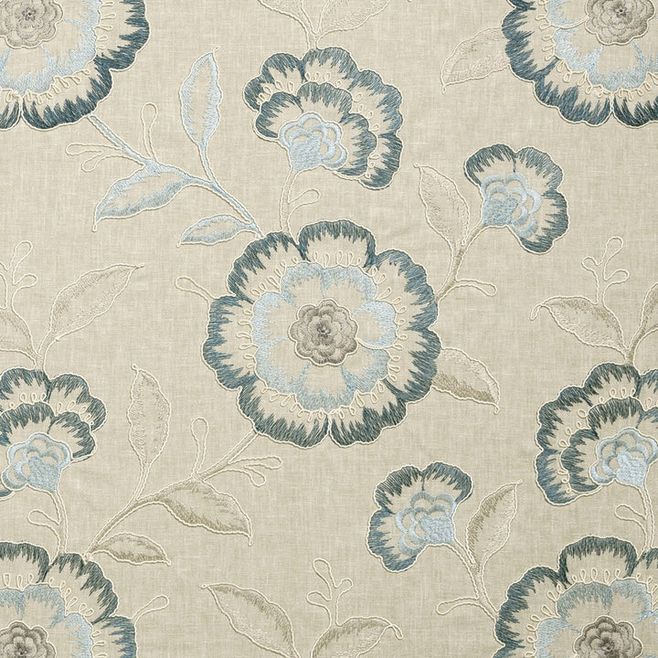 Richmond Denim by Clarke And Clarke Fabric CLARKE & CLARKE RICHMOND POLYESTER - 52%;COTTON - 48% India - Horizontal: 16.93 and Vertical: 18.9 54 - Fabric Carolina -