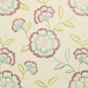 Richmond Raspberry/Duckegg by Clarke And Clarke Fabric