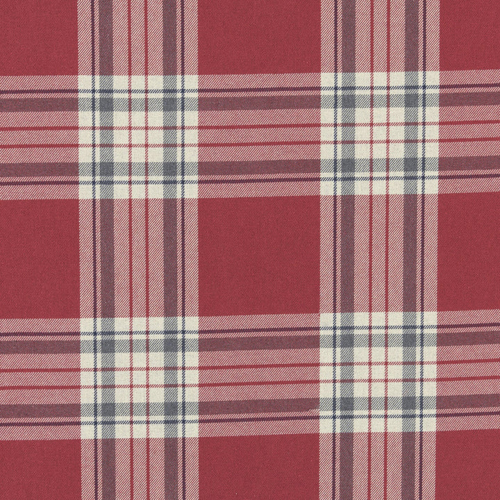 Glenmore Red by Clarke And Clarke Designer Fabric CLARKE & CLARKE GLENMORE COTTON - 50%;POLYESTER - 50% Turkey HEAVY Horizontal: and Vertical: 54.375 - Swanky Fabrics -