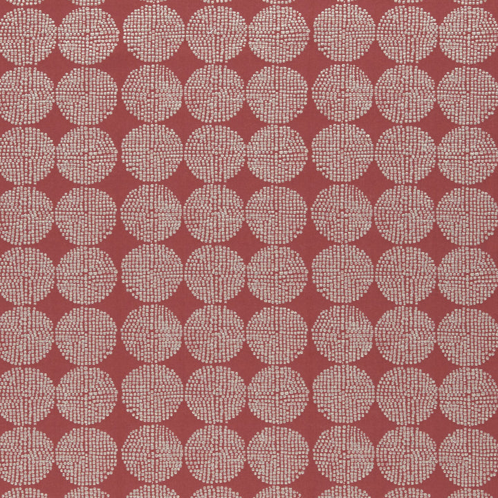 Kiko Red by Clarke And Clarke Fabric CLARKE & CLARKE AMARA VISCOSE - 63%;COTTON - 24%;POLYESTER - 13% India Horizontal: 7.05 and Vertical: 4.41 55 - Fabric Carolina -
