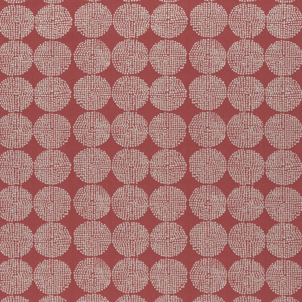 Kiko Red by Clarke And Clarke Fabric CLARKE & CLARKE AMARA VISCOSE - 63%;COTTON - 24%;POLYESTER - 13% India - Horizontal: 7.05 and Vertical: 4.41 55 - Fabric Carolina -