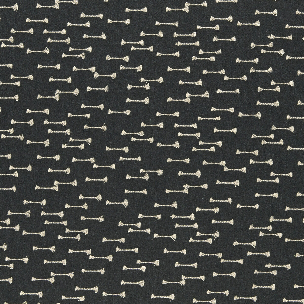 Nala Charcoal by Clarke And Clarke Designer Fabric CLARKE & CLARKE AMARA COTTON - 25%;LINEN - 25%;POLYESTER - 25%;VISCOSE - 25% India Horizontal: 8.86 and Vertical: 6.22 55 - Swanky Fabrics -