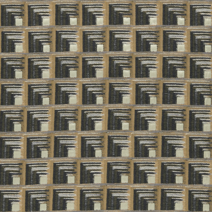 Oni Charcoal/Cinnamon by Clarke And Clarke Designer Fabric CLARKE & CLARKE AMARA VISCOSE - 70%;COTTON - 15%;POLYESTER - 15% India - Horizontal: 4.65 and Vertical: 4.45 55 - Swanky Fabrics -