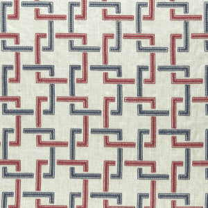 Sekai Indigo/Red by Clarke And Clarke Fabric