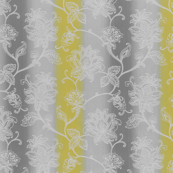Raphael Charcoal/Chartreuse by Clarke And Clarke Fabric CLARKE & CLARKE COTE D AZUR POLYESTER - 83%;COTTON - 17% India Horizontal: 13.07 and Vertical: 15.35 52 - Fabric Carolina -