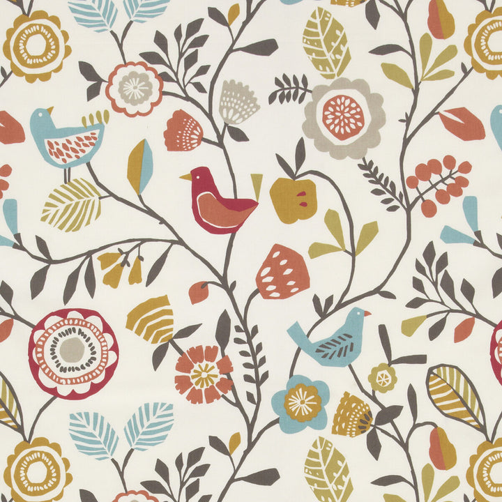 Folki Spice by Clarke And Clarke Fabric CLARKE & CLARKE WILDERNESS COTTON - 100% United Kingdom MEDIUM Horizontal: 26.97 and Vertical: 25.2 54 - Fabric Carolina -