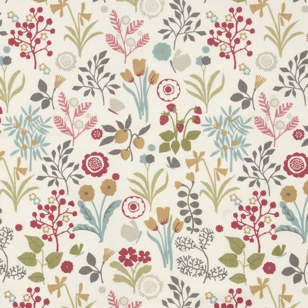 Frida Pastel by Clarke And Clarke Fabric CLARKE & CLARKE WILDERNESS COTTON - 100% United Kingdom MEDIUM Horizontal: 17.99 and Vertical: 25.2 54 - Fabric Carolina -