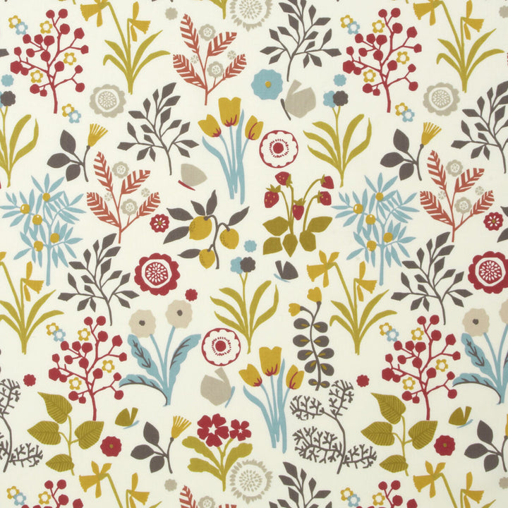 Frida Spice by Clarke And Clarke Fabric CLARKE & CLARKE WILDERNESS COTTON - 100% United Kingdom MEDIUM Horizontal: 17.99 and Vertical: 25.2 54 - Fabric Carolina -