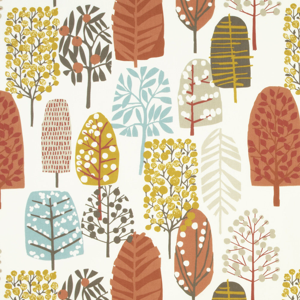 Trad Spice by Clarke And Clarke Fabric CLARKE & CLARKE WILDERNESS COTTON - 100% United Kingdom MEDIUM Horizontal: 26.97 and Vertical: 25.2 54 - Fabric Carolina -