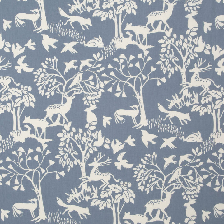 Vilda Chambray by Clarke And Clarke Fabric CLARKE & CLARKE WILDERNESS COTTON - 100% United Kingdom MEDIUM Horizontal: 26.97 and Vertical: 25.2 54 - Fabric Carolina -