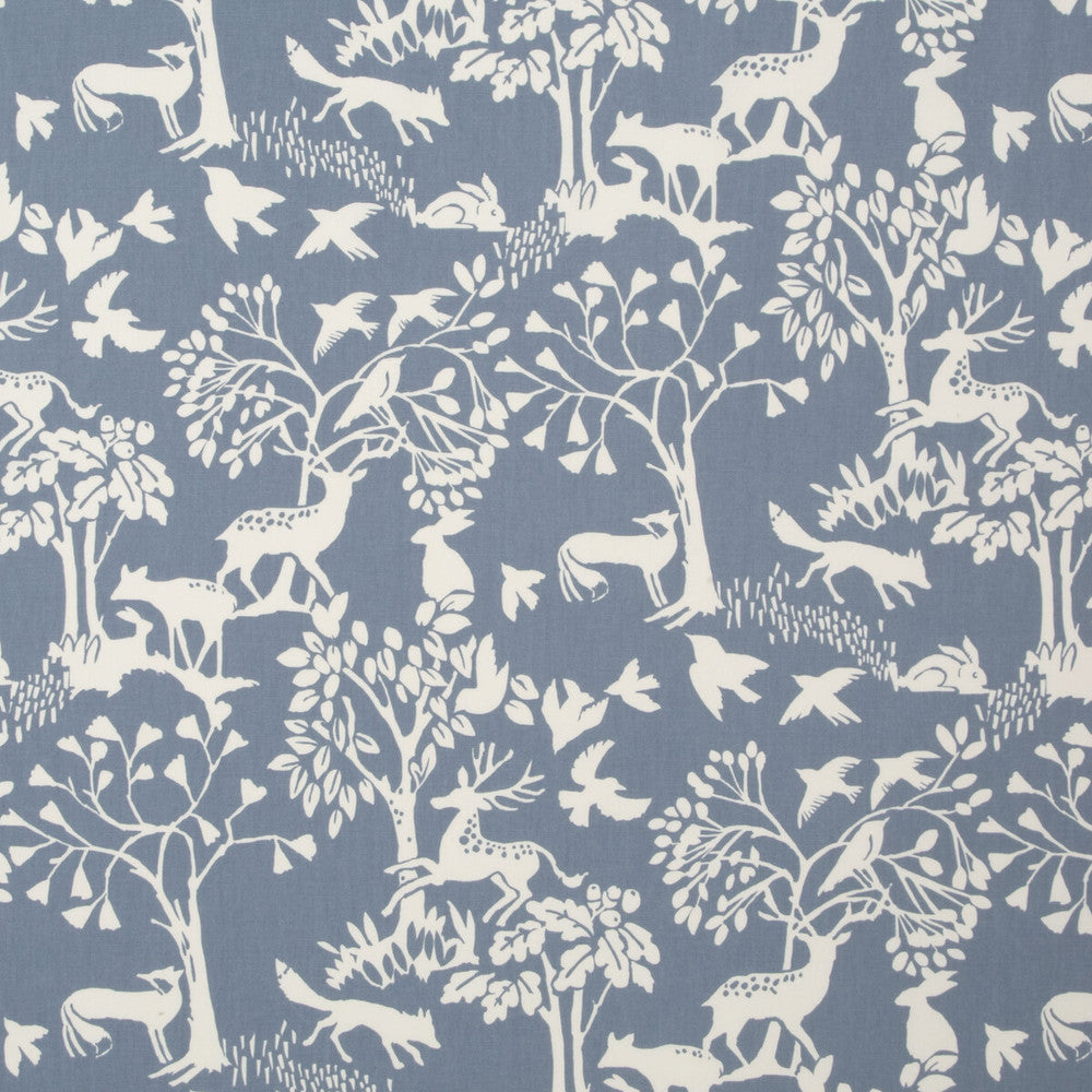Vilda Chambray by Clarke And Clarke Fabric CLARKE & CLARKE WILDERNESS COTTON - 100% United Kingdom MEDIUM Horizontal: 26.97 and Vertical: 25.2 54 - Fabric Carolina -