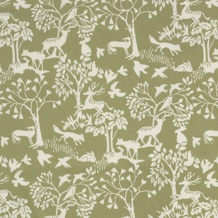 Vilda Sage by Clarke And Clarke Fabric CLARKE & CLARKE WILDERNESS COTTON - 100% United Kingdom MEDIUM Horizontal: 26.97 and Vertical: 25.2 54 - Fabric Carolina -