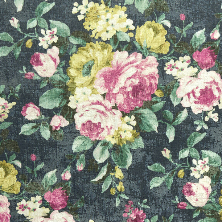 Emeline Indigo by Clarke And Clarke Fabric CLARKE & CLARKE COLONY COTTON - 57.7%;VISCOSE - 42.3% Spain HEAVY Horizontal: 27.56 and Vertical: 25.2 54 - Fabric Carolina -