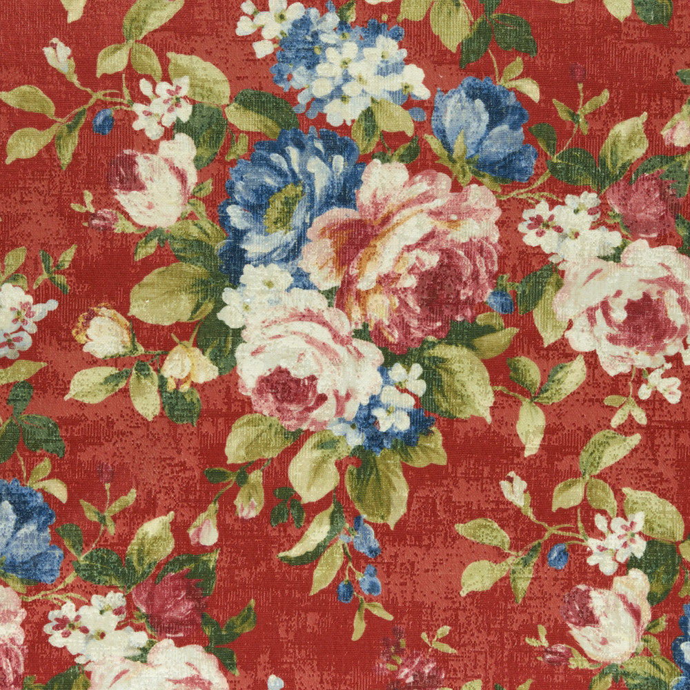 Emeline Rouge by Clarke And Clarke Fabric CLARKE & CLARKE COLONY COTTON - 57.7%;VISCOSE - 42.3% Spain HEAVY Horizontal: 27.56 and Vertical: 25.2 54 - Fabric Carolina -