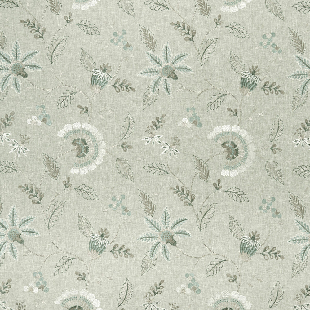 Delamere Duckegg by Clarke And Clarke Fabric CLARKE & CLARKE HALCYON POLYESTER - 52%;COTTON - 48% India - Horizontal: 17.05 and Vertical: 18.9 54 - Fabric Carolina -