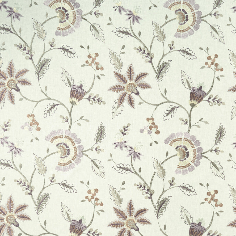 Delamere Heather by Clarke And Clarke Fabric CLARKE & CLARKE HALCYON POLYESTER - 52%;COTTON - 48% India Horizontal: 17.05 and Vertical: 18.9 54 - Fabric Carolina -