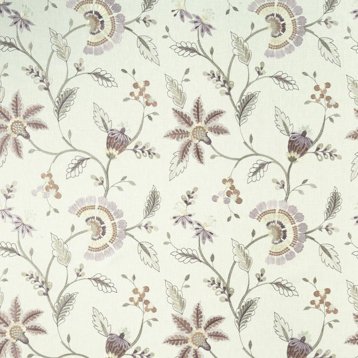 Delamere Heather by Clarke And Clarke Fabric CLARKE & CLARKE HALCYON POLYESTER - 52%;COTTON - 48% India - Horizontal: 17.05 and Vertical: 18.9 54 - Fabric Carolina -