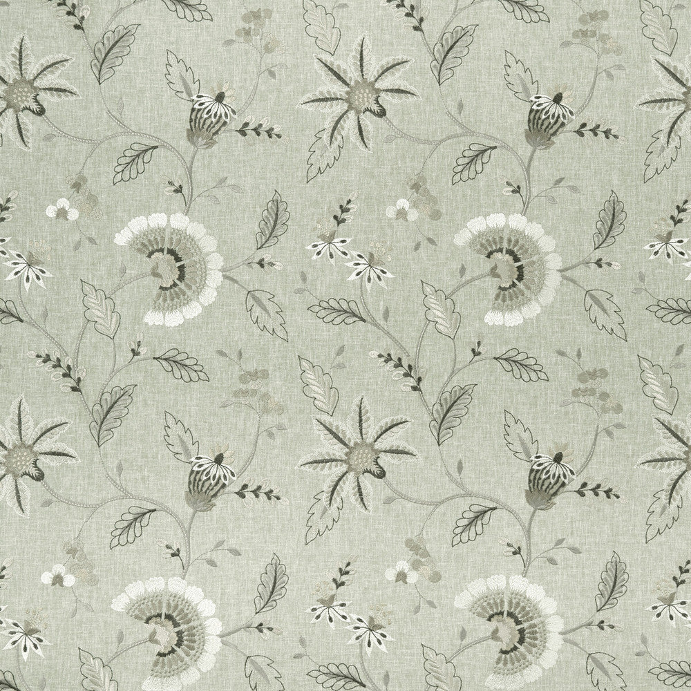 Delamere Natural by Clarke And Clarke Fabric CLARKE & CLARKE HALCYON POLYESTER - 52%;COTTON - 48% India - Horizontal: 17.05 and Vertical: 18.9 54 - Fabric Carolina -