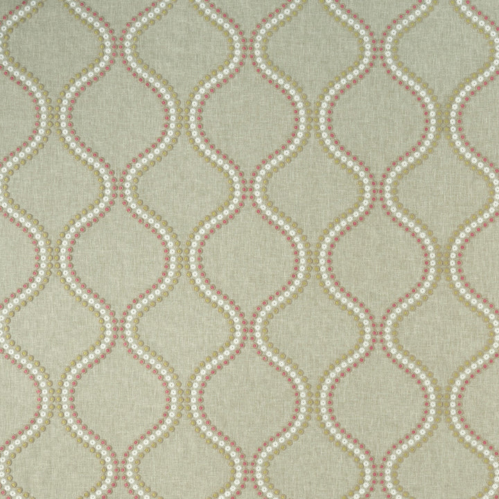 Layton Pink/Apple by Clarke And Clarke Fabric CLARKE & CLARKE HALCYON POLYESTER - 52%;COTTON - 48% India - Horizontal: 8.5 and Vertical: 9.45 54 - Fabric Carolina -