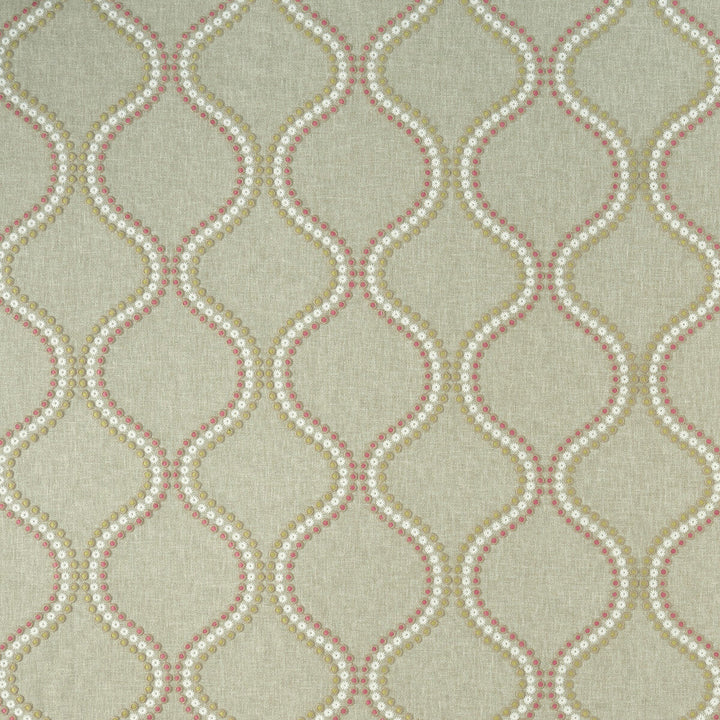 Layton Pink/Apple by Clarke And Clarke Designer Fabric CLARKE & CLARKE HALCYON POLYESTER - 52%;COTTON - 48% India - Horizontal: 8.5 and Vertical: 9.45 54 - Swanky Fabrics -