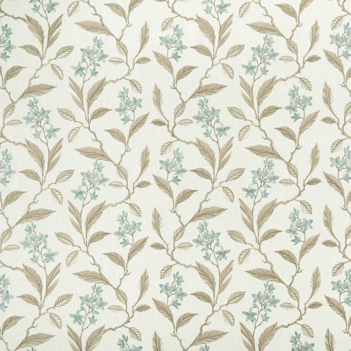 Melrose Duckegg by Clarke And Clarke Fabric CLARKE & CLARKE HALCYON POLYESTER - 52%;COTTON - 48% India Horizontal: 17.32 and Vertical: 12.8 54 - Fabric Carolina -