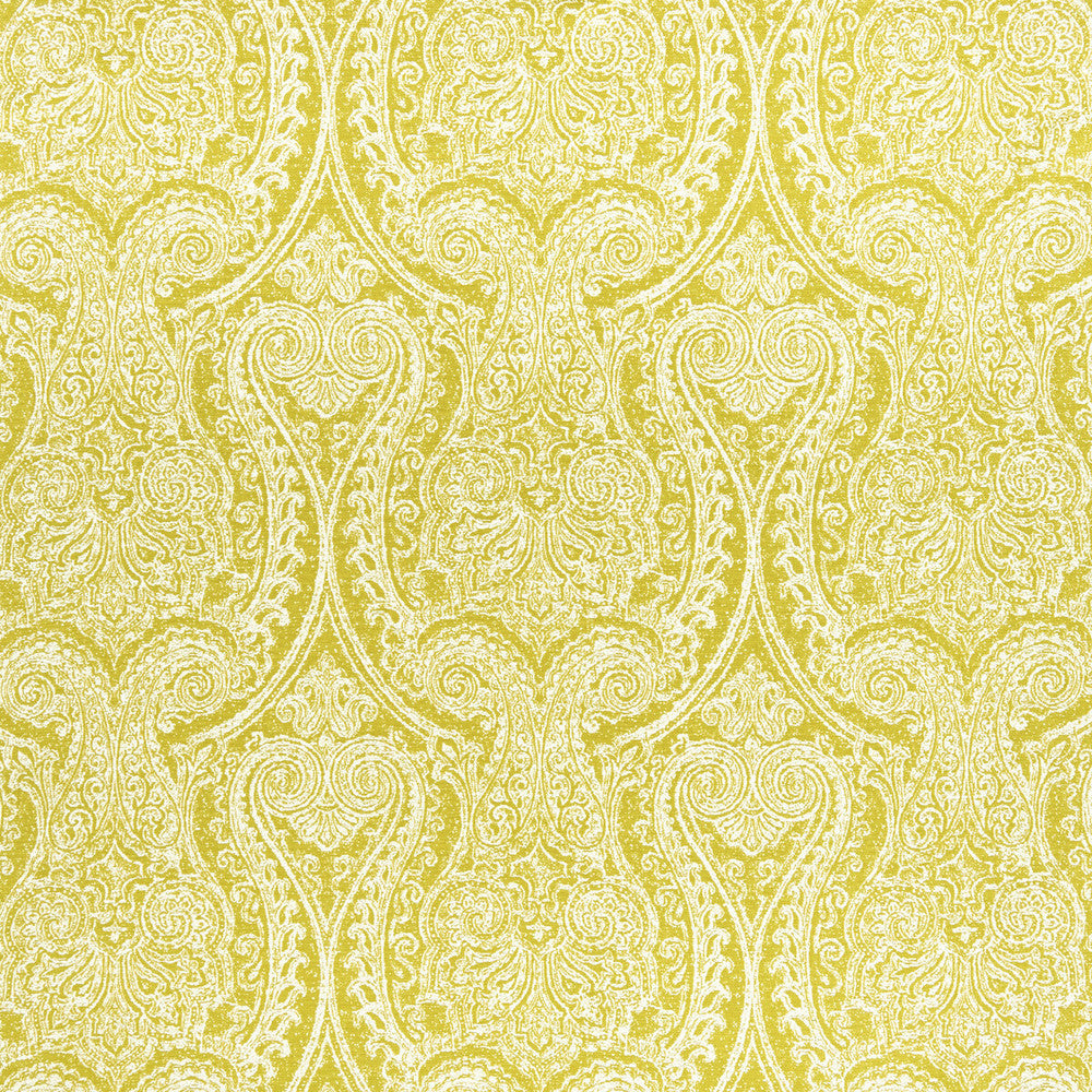 Pastiche Chartreuse by Clarke And Clarke Designer Fabric CLARKE & CLARKE HALCYON COTTON - 56%;POLYESTER - 44% India HEAVY Horizontal: 13.78 and Vertical: 13.98 54 - Swanky Fabrics -