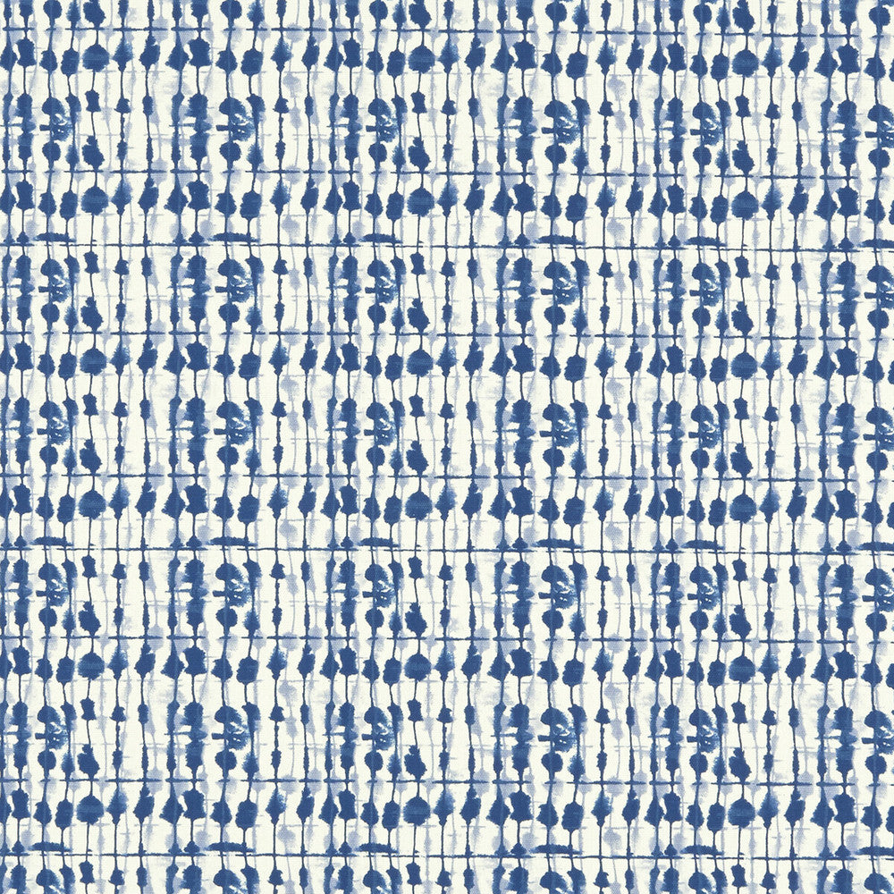 Kediri Indigo by Clarke And Clarke Fabric CLARKE & CLARKE BATIK COTTON - 100% United Kingdom MEDIUM Horizontal: 6.69 and Vertical: 6.3 54 - Fabric Carolina -