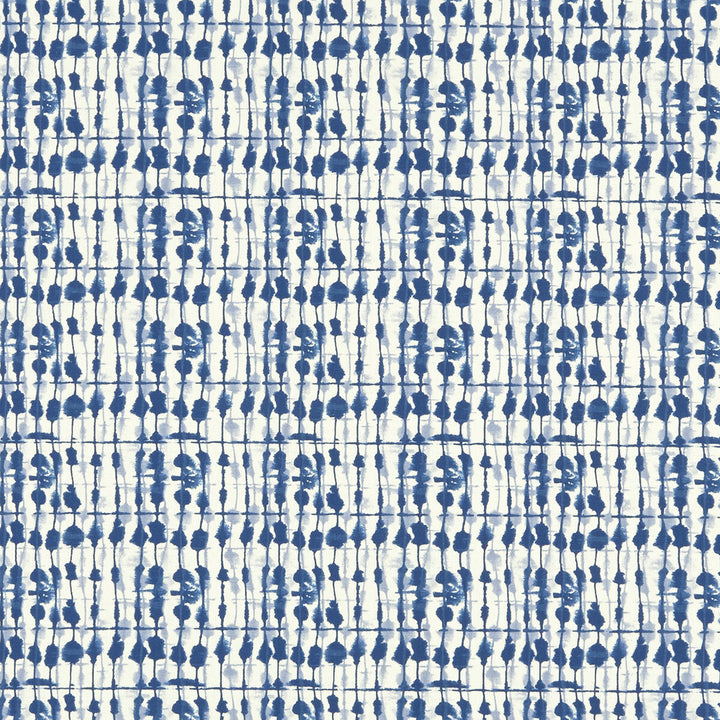 Kediri Indigo by Clarke And Clarke Fabric CLARKE & CLARKE BATIK COTTON - 100% United Kingdom MEDIUM Horizontal: 6.69 and Vertical: 6.3 54 - Fabric Carolina -