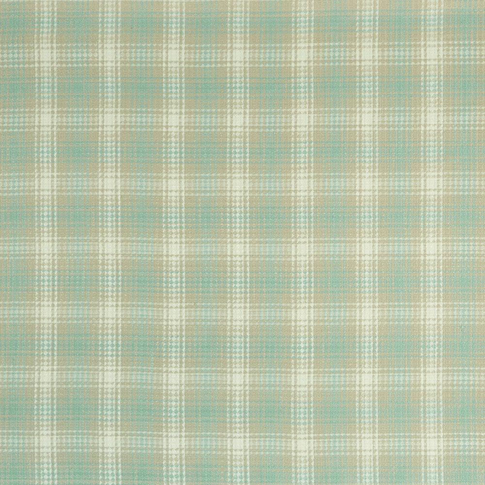 Kahlo Check Duckegg by Clarke And Clarke Fabric CLARKE & CLARKE MATADOR VISCOSE - 68%;LINEN - 29%;COTTON - 3% India HEAVY Horizontal: 5 and Vertical: 4.88 52 - Fabric Carolina -